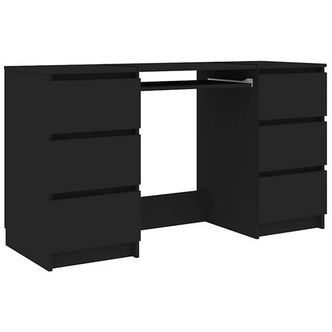 Scrivania Nera 140x50x77 cm in Legno Multistrato - Foto 1