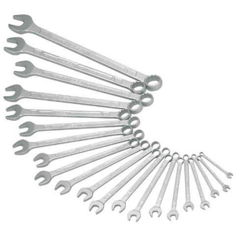 600N / 21 serie di Chiavi Combinate un Utensili Forchetta / Ad Anello, Argento, Numero 21 - Foto 1