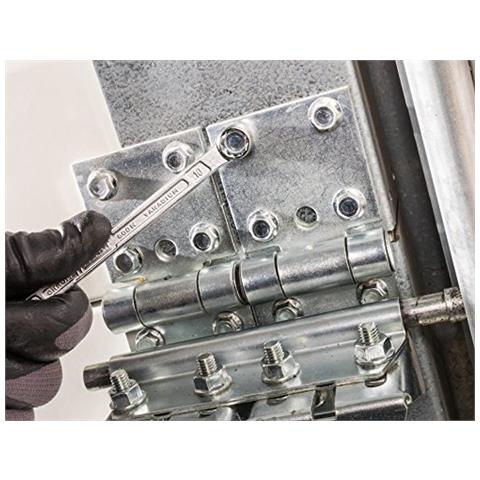 600N / 21 serie di Chiavi Combinate un Utensili Forchetta / Ad Anello, Argento, Numero 21 - Foto 2