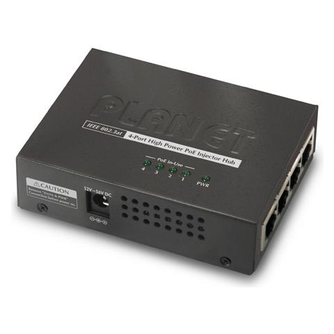 HPOE-460, 10/100/1000Base-T (X) , 52V, 26 x 70 x 97 mm, 220g, FCC Part 15 Class A, CE, 0 - 50 C - Foto 1