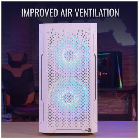 Case Mini Tower Trinity Mini V3 Bianco 2x140mm+120mm Argb Fan Vetr - Foto 1