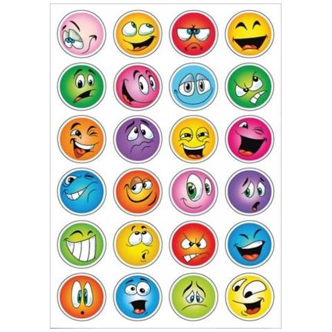 Adesivi Smiley 48 Pezzi Multicolor - Foto 1