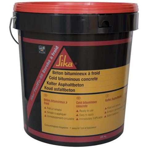 Asfalto A Freddo Sika Fastfix-50 - Per La Manutenzione Ordinaria - 25 Kg - Foto 1