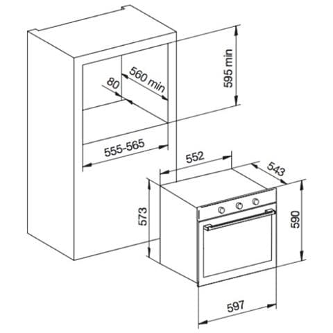 Forno Elettrico da Incasso GFTM64ACS3 Capacità 64 L Multifunzione Ventilato Colore Antracite - Foto 4