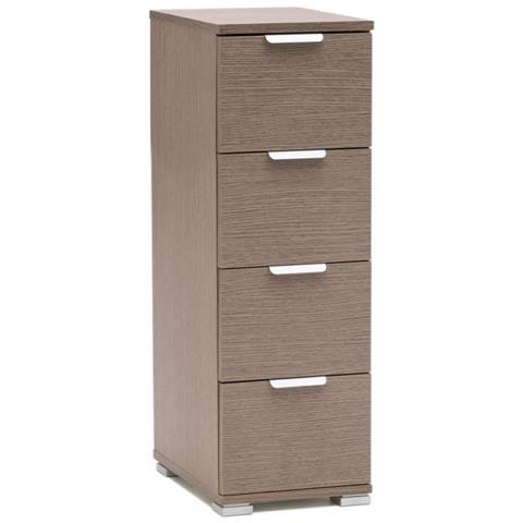 Cassettiera 4 Cassetti Rovere Grigio - Foto 1