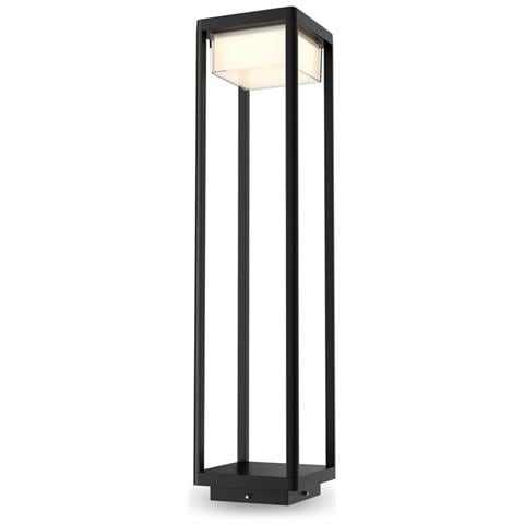 Lampada Da Terra Moderna Da Esterno Alluminio Nero Luce 10w Ip65 - Foto 1