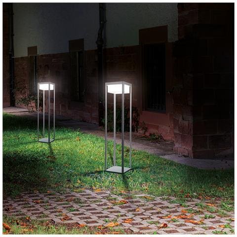 Lampada Da Terra Moderna Da Esterno Alluminio Nero Luce 10w Ip65 - Foto 3