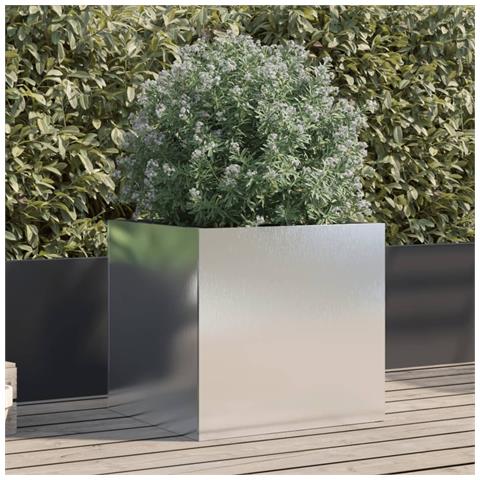 Fioriera Argento 49x47x46 cm in Acciaio Inox - Foto 10