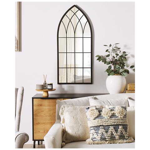 Specchio Cassel 50 Cm 115 Cm Metallo Nero - Foto 1