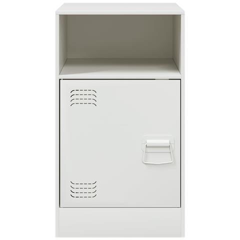 Comodino Bianco 34,5x39x62 cm in Acciaio - Foto 2