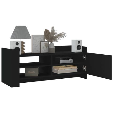 Mobile Porta Tv Nero 100x35x40 Cm In Legno Multistrato - Foto 3