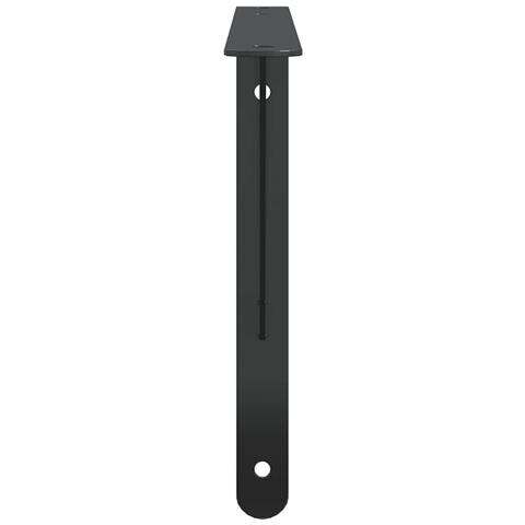 Staffe Per Mensola 4 Pz 40x2,5x25 Cm In Acciaio Inox Nero - Foto 10