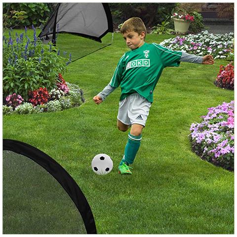 Set 2 Porte da Calcio Pop-Up Pieghevoli Bambini con Pallone e Custodia 120x86cm - Foto 4