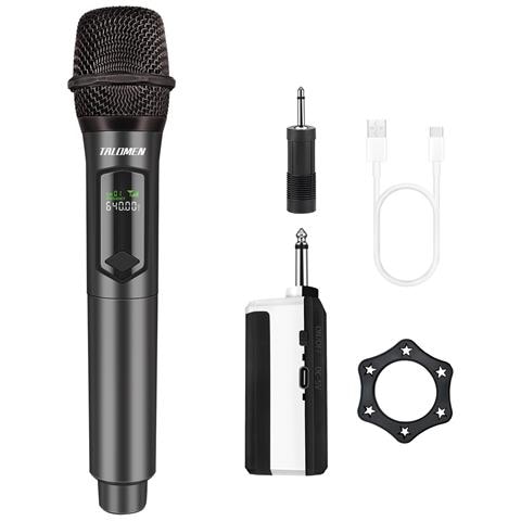 Talomen, Microfono Wireless, Ricaricabile, 160 Ft, Karaoke, Dj, K60-1 - Foto 1