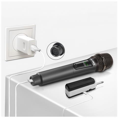 Talomen, Microfono Wireless, Ricaricabile, 160 Ft, Karaoke, Dj, K60-1 - Foto 4