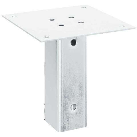 Basi per Pali Quadrate 4 pz Argento 51x51 mm in Acciaio Zincato - Foto 2