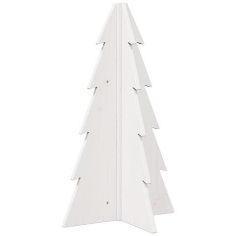 Albero Di Natale Decorativo Bianco 69,5 Cm In Legno Di Pino - Foto 2