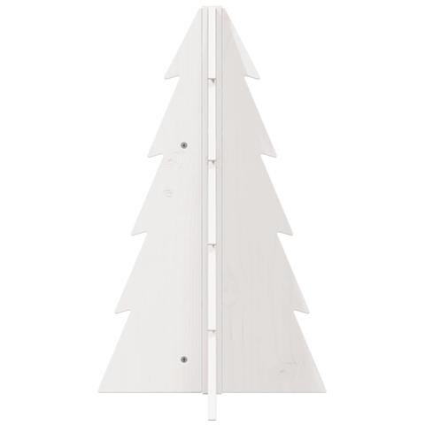 Albero Di Natale Decorativo Bianco 69,5 Cm In Legno Di Pino - Foto 3