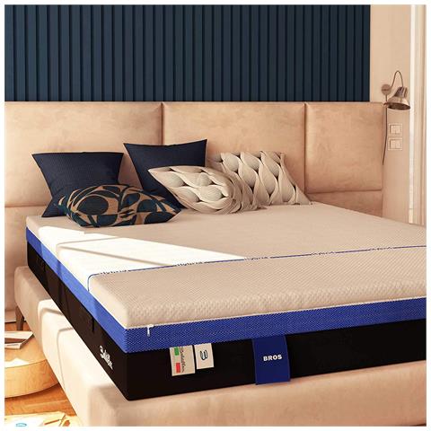 Materasso 1600 Molle e Memory 5 cm Hybrid Bros Piazza e mezza misura 120x190 cm - Foto 2