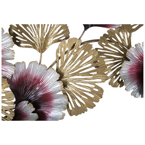 Decorazione In Metallo 3d Fiori 15 - Multicolore - Metallo - 130x5,5x54 Cm - Foto 2