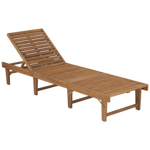 Lusso Casadino -  Lettino Prendisole Pieghevole Con Cuscino In Massello Di Acacia - Foto 1