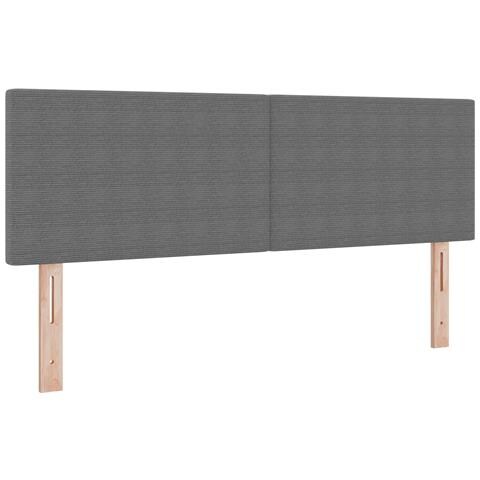 Testiera Design Semplice Grigio Chiaro 140 cm in Tessuto Corduroy - Foto 1