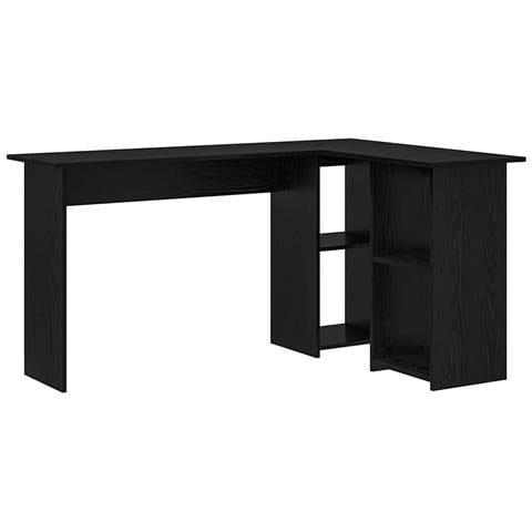 Scrivania Nera in Quercia Quercia Nera Legno ingegnerizzato Medio - Foto 1