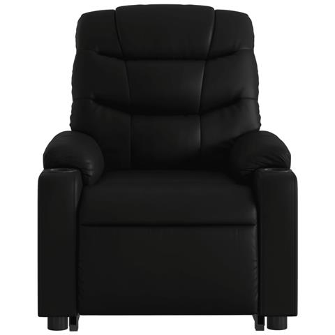 Poltrona Alzapersona Reclinabile Elettrica Nera in Similpelle - Foto 9