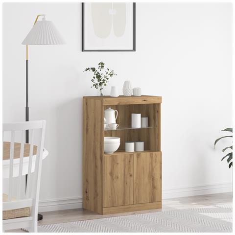 Mobile con luci LED Rovere Artigianale 60x37x100 cm - Foto 2