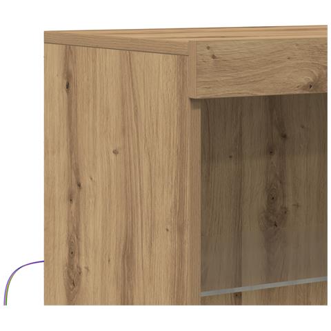 Mobile con luci LED Rovere Artigianale 60x37x100 cm - Foto 9