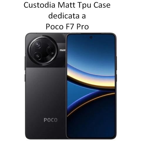 Custodia Tpu Silicone Cover Case Per Poco F7 Pro Black - Foto 2