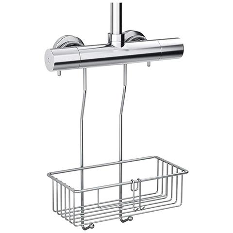 Bamodi Mensola Doccia 2 Pz. Senza Trapano Acciaio Regolabile Bagno - Foto 1