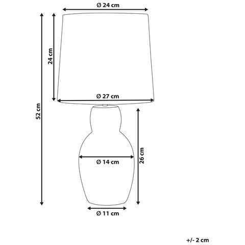 Lampada Da Tavolo Deduru Ceramica Beige - Foto 7