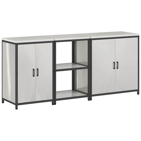 Set di Stoccaggio per Cucina 3 pcs Argento 210 x 50 x 92 cm - Foto 1