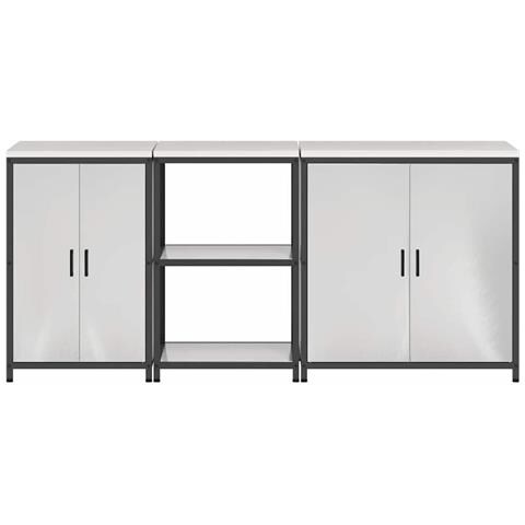 Set di Stoccaggio per Cucina 3 pcs Argento 210 x 50 x 92 cm - Foto 9