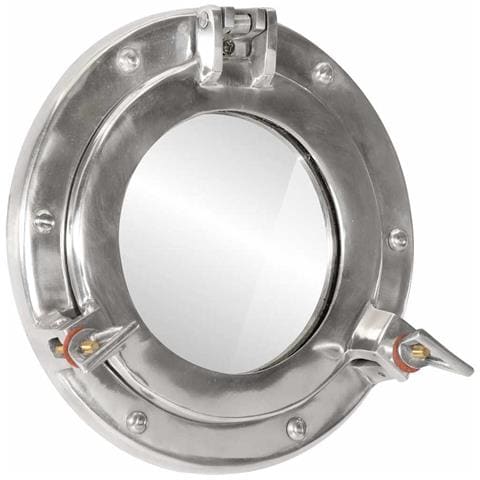 Specchio da Parete Design Oblò Ø23 cm in Alluminio e Vetro - Foto 1