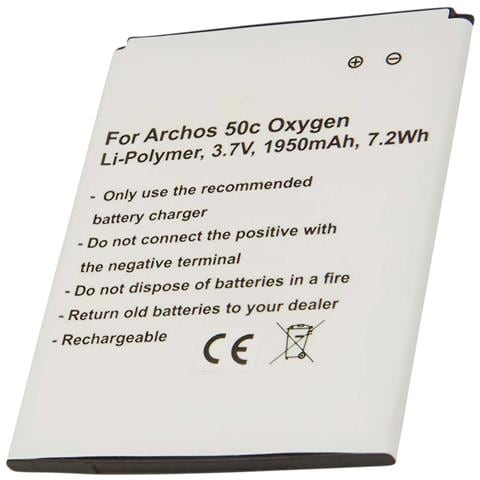 Batteria Di Ricambio Per Archos 50c Oxygen Li-ion 3.7v 1950mah Bianco - Foto 1