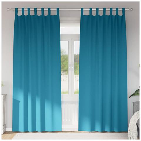 Tende con tende 2 pcs Turchese 245x140cm Poliestere - Foto 2