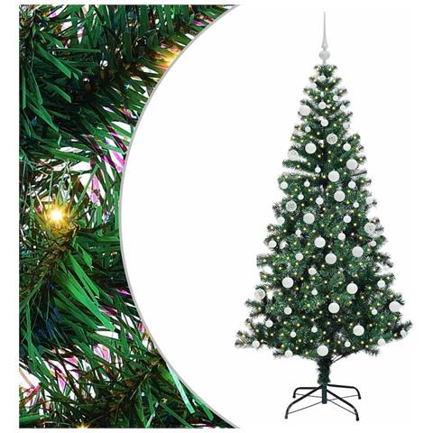 Albero di Natale artificiale con luci integrate Verde 180 cm - Foto 1