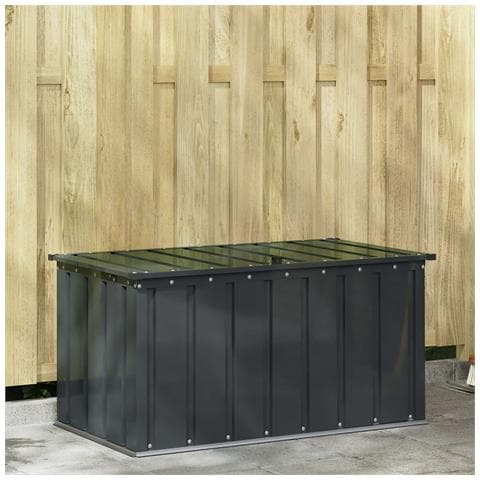Scatola di Stoccaggio per Giardino Nero 101 x 56,5 x 50 cm - Foto 2