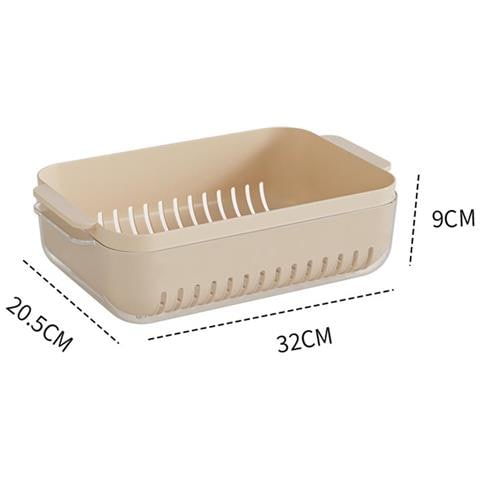 Cesto Scolapasta A Doppio Strato: Lavaggio E Scolo Efficienti Beige - Foto 1