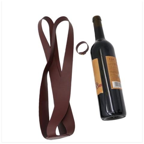 Portabottiglie In Pelle Pu - Elegante Borsa Regalo Per Champagne Red - Foto 1