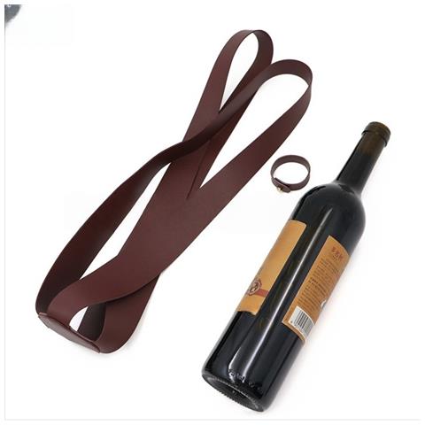 Portabottiglie In Pelle Pu - Elegante Borsa Regalo Per Champagne Red - Foto 3