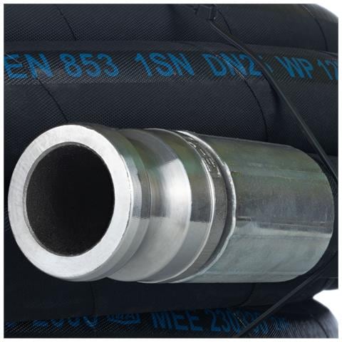 Tubo Per Intonacatrice Dn25 20m - Alta Resistenza, Camlock Idraulico | Ø Interno 25mm, Pressione Max 40 Bar | Uso Edilizio Versatile - Foto 2