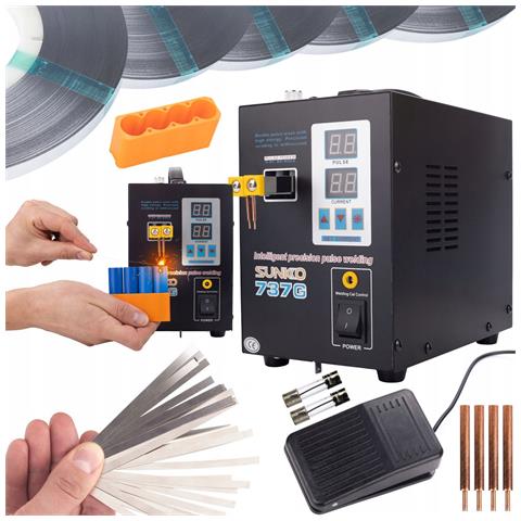 Saldatrice A Punti Sunkko 737g Con 5 × Nastro Nichelato Da 1 M - Alta Precisione E Durata | 220 V / 110 V, 800 A | Ideale Per Batterie Al Litio - Foto 1