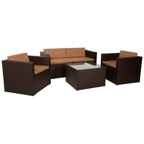 Set Tavolo Marrone, Divano E 2 Poltrone - Foto 1