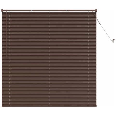 Tenda Veneziana Marrone Scuro con Pattern di Legno 160 x 150 cm - Foto 1
