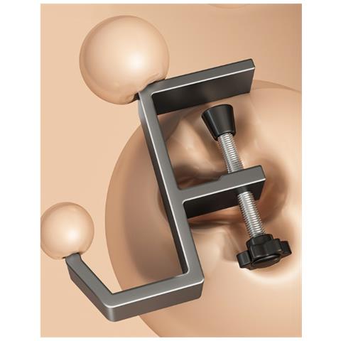 Gancio Per Zaino Da Scrivania Senza Trapano Pieghevole Magnetico 2 Pezzi - Acciaio Al Carbonio, Morsetto Regolabile Antiscivolo Salva-spazio Beige - Foto 2