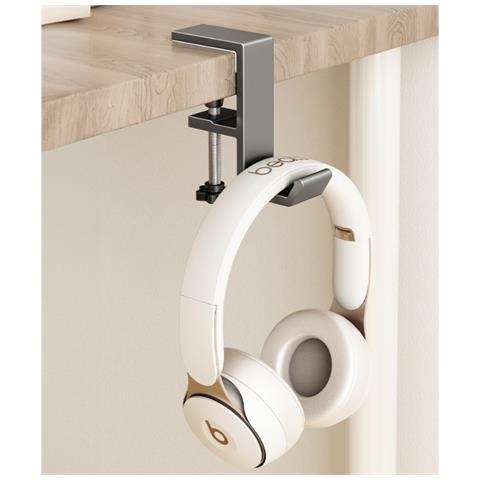Gancio Per Zaino Da Scrivania Senza Trapano Pieghevole Magnetico 2 Pezzi - Acciaio Al Carbonio, Morsetto Regolabile Antiscivolo Salva-spazio Beige - Foto 6
