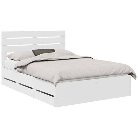 Struttura del letto Bianco 150 x 200 cm Legno Ingegnerizzato - Foto 1